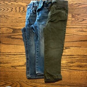 Toddler Boys’ Blue and Green Jeans